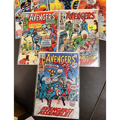 425 - Marvel Comics: 1970's The Avengers 81, 82, 83, 84, 85, 87, 88, 93, 94, 95, 96, 98 UK and US pricing