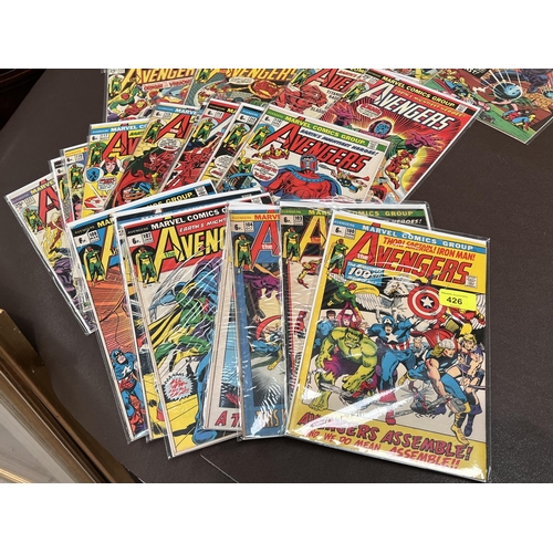 426 - Marvel Comics: The Avengers 100, 103, 104, 106, 107, 108, 109, 110, 111, 112, 114, 115, 116, 117, 11... 