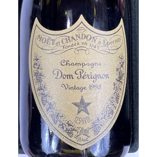 449 - A bottle of Dom Perignon vintage 1998 in a green box.