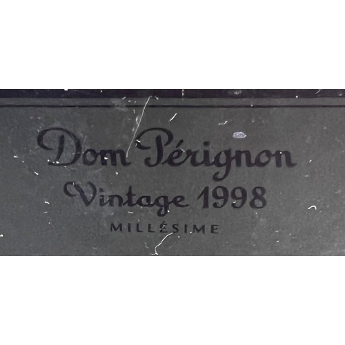 449 - A bottle of Dom Perignon vintage 1998 in a green box.