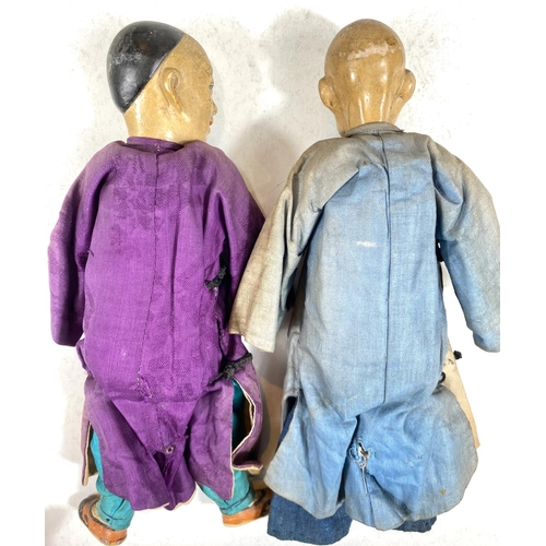 494 - A collection of five Chinese late 19th/early 20th century 'Door of Hope' style dolls with detailed p... 