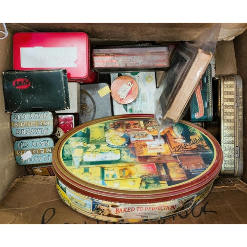 59A - A collection of early 20th century onwards vintage tobacco biscuit and other tins  