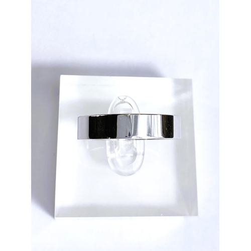 604 - A gent's 9 carat white gold ring; another 9 carat white gold ring, 8.2gm