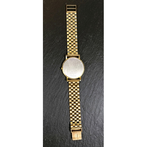 652 - A gent's Seiko gold plated wristwatch on 9 carat gate bracelet strap, 37.5gm gross weight