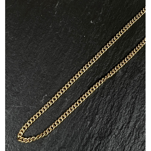 748 - A 9 carat gold curb chain necklace, 7.9 gms.