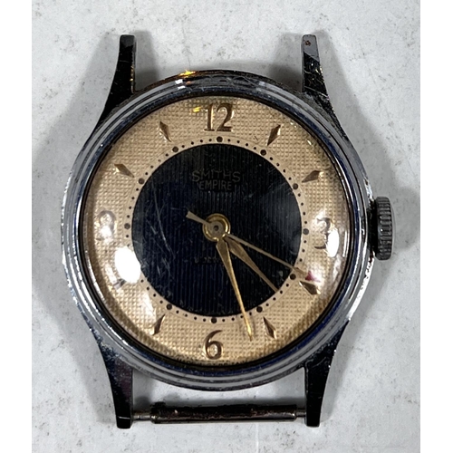 777A - A Smiths Delux Wristwatch, and a Smiths Empire Wristwatch with a cream and brown face (no strap to e... 