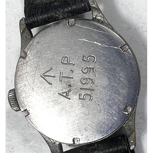 780 - A Grana military watch with cream and Arabic numerals, subsidiary seconds hand (minutes hand detache... 