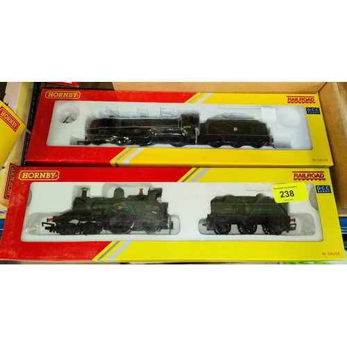 238 - Two Hornby locomotives, boxed:  R3759 GWR Dean single Achilles & R3586 4-4-0 Schools Class ... 