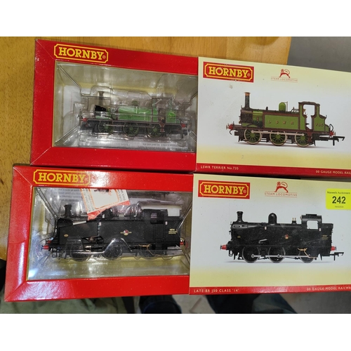 242 - Two Hornby 00 gauge locomotives, boxed:  R3406 BR J50 class Departmental, late ,& R3846 LSW... 