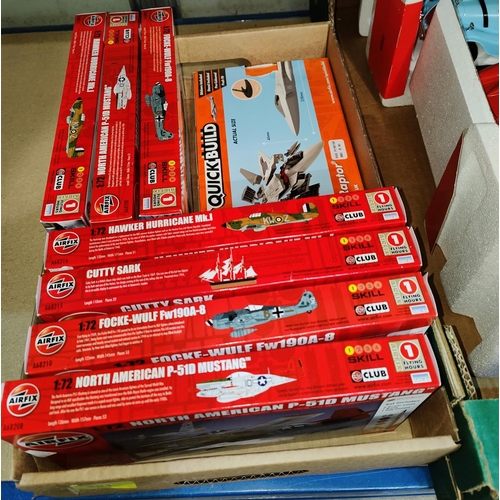 281 - A collection of unassembled Airfix models; etc.