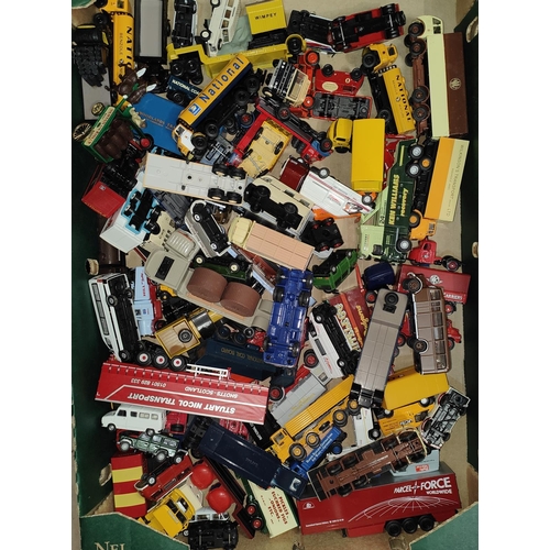 335 - A large collection of diecast vehicles including 'N' gauge and larger