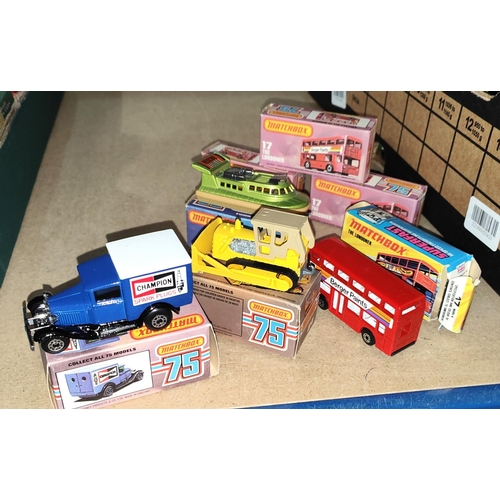 338 - Matchbox Superfast 5 Models all NM/M inc. 17 (4,all diff decals) & 2 plus 38 model A van, 64 Bui... 