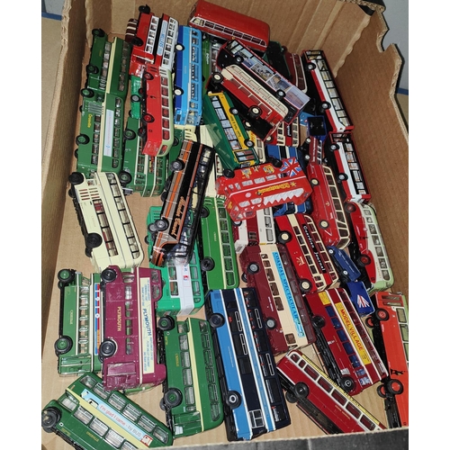 340 - A large collection of diecast buses, trucks etc