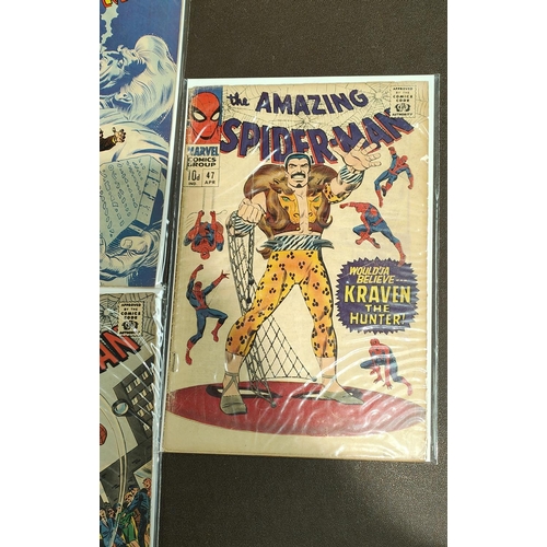 412A - Marvel Comics: 1960's The Amazing Spider-man issues 30, 43 featuring rhino, 47 featuring Kraven the ... 