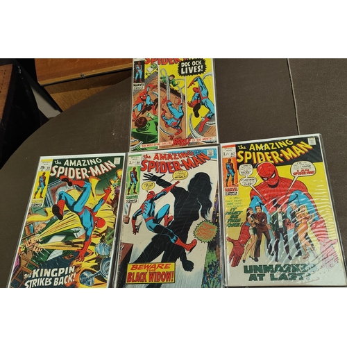 413 - Marvel Comics: 1960's onwards The Amazing Spider-man 81, 82, 83, 84, 86, 87, 89 (UK and US pricing v... 