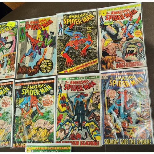 414 - Marvel Comics: The Amazing Spider-man 91, 97, 100, 103, 104x2, 105, 106, 107