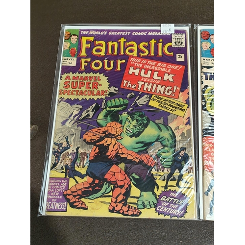 417A - Marvel Comics: 1960's Jack Kirby and Stan Lee, Fantastic Four issue 24 and 25 UK price variant