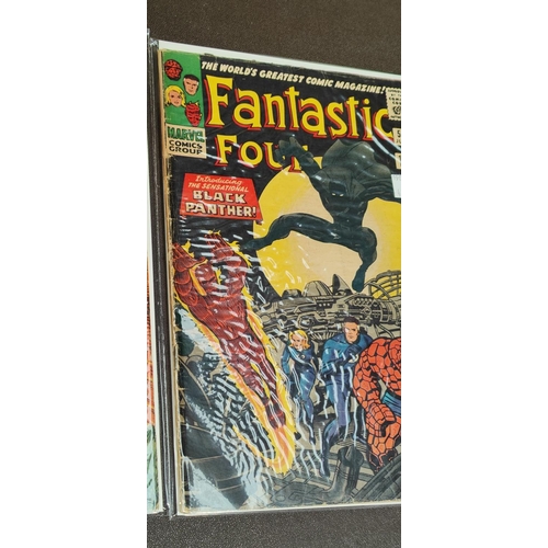 418B - Marvel Comics: 1960's Jack Kirby and Stan Lee Fantastic Four 52 and 53 First appearance of Black Pan... 