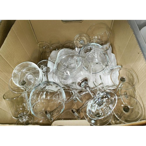 63 - A selection of modern drinking glasses and goblets etc