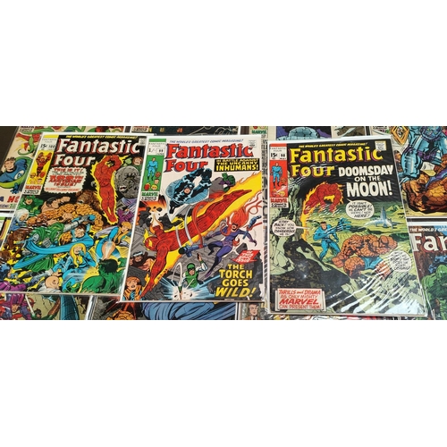 420 - Marvel Comics: 1960's Jack Kirby and Stan Lee Fantastic Four 76-100 complete run UK and US price var... 