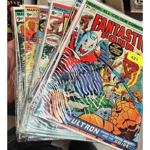 421 - Marvel Comics: Fantastic Four 150-200 mostly complete run