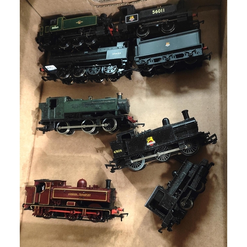 236 - Seven 00 gauge locomotives:  2 x Bachmann London Transport; 30064 green livery; others