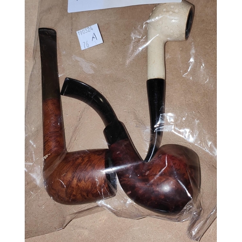 76A - Three vintage pipes, one Meerschaum