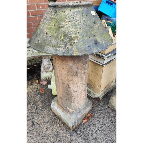 957 - An unusual mushroom shaped Chimney Pot and a Crown Chimney Pot.