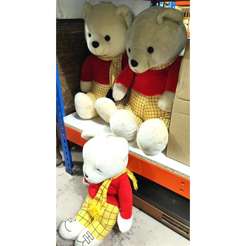 354 - Three large Rupert Bear plush teddy bears