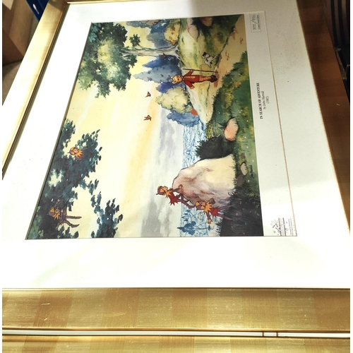 360 - Three John Harrold Rupert Bear limited edition coloured prints, and a selection of other Rupert Bear... 