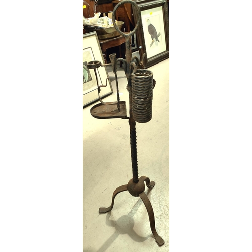 983 - A late 19th/ early 20th century wrought iron industrialist bird feeder/ garden ornament