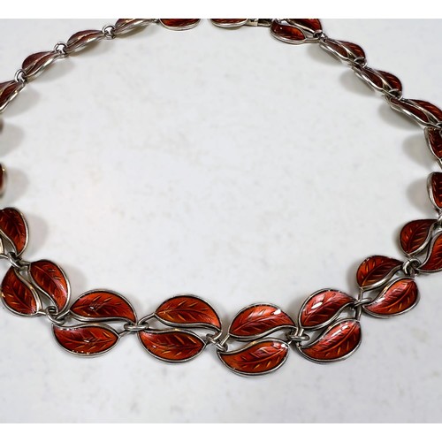 781 - A red enamel and silver 15