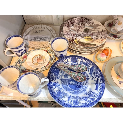 560A - A collection of plates and platters, some ribbon and others