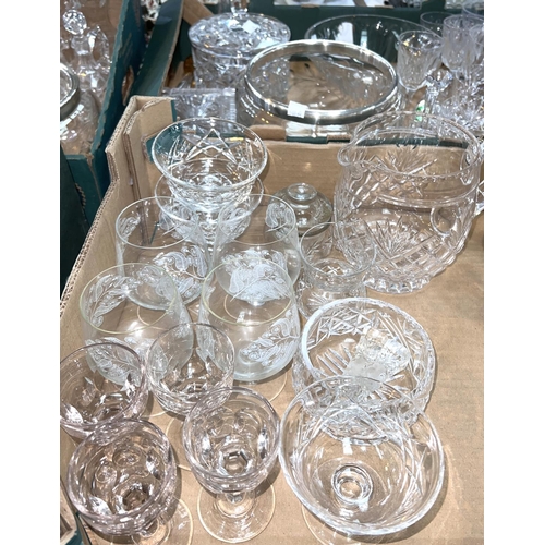 588A - A very large collection of Stuart and other drinking glasses, Waterford bell etc.