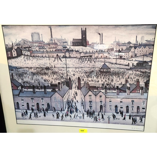 844 - LAWRENCE STEPHEN LOWRY, British 20th century, limited edition print, Britain at Play, SIGNED, with F... 