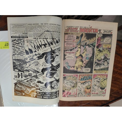 427 - Marvel Comics: 1970's two issues of The Incredible Hulk 180 with first panel appearance of Wolverine... 