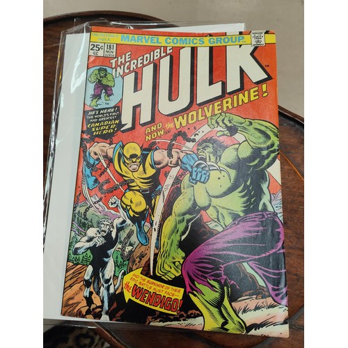 427 - Marvel Comics: 1970's two issues of The Incredible Hulk 180 with first panel appearance of Wolverine... 