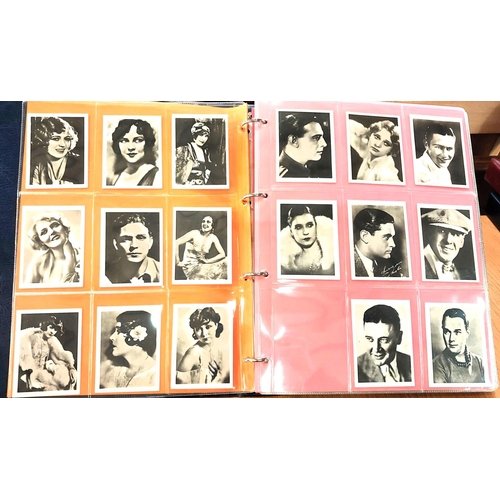 152 - An album of cigarette and other cards relating to 20th century film stars:  Talkie Stars; Scerries c... 