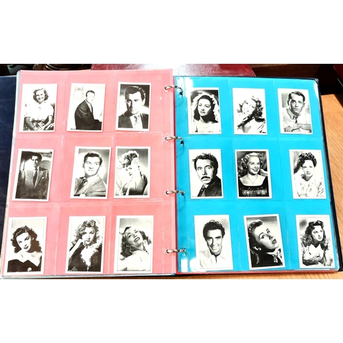 152 - An album of cigarette and other cards relating to 20th century film stars:  Talkie Stars; Scerries c... 