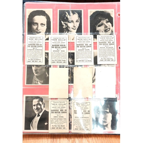 152 - An album of cigarette and other cards relating to 20th century film stars:  Talkie Stars; Scerries c... 