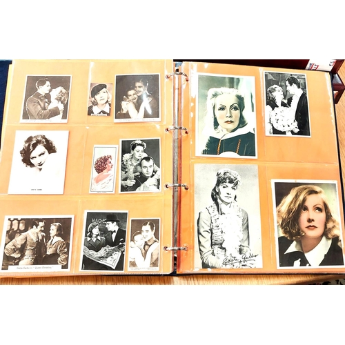 154 - An album of publicity shots, etc., relating to early/mid 20th century film stars; a similar album de... 