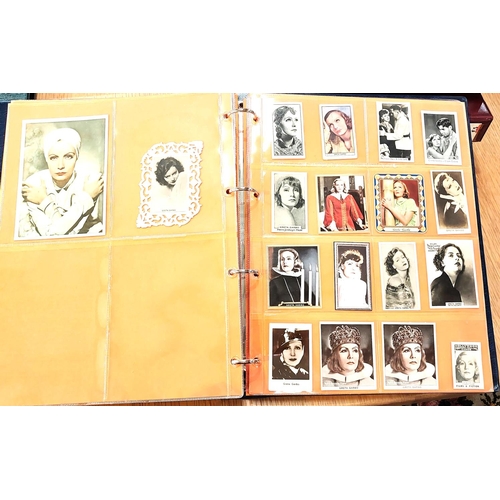 154 - An album of publicity shots, etc., relating to early/mid 20th century film stars; a similar album de... 