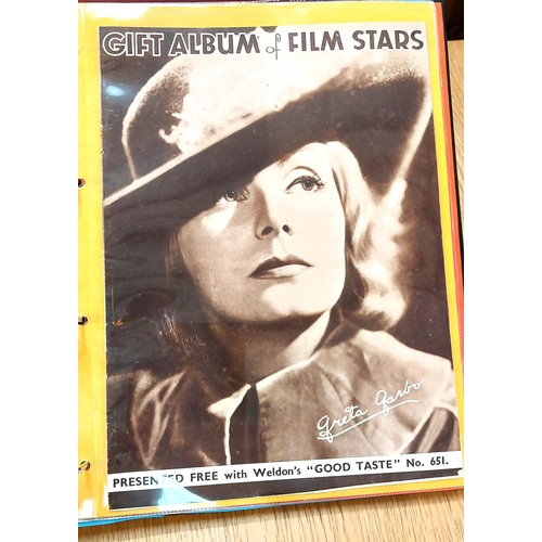 154 - An album of publicity shots, etc., relating to early/mid 20th century film stars; a similar album de... 