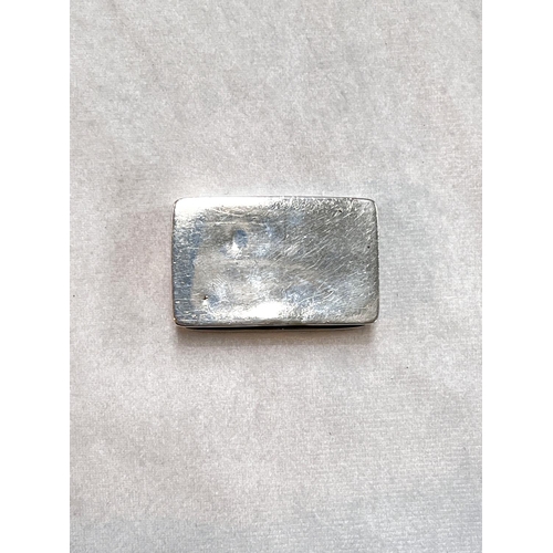 757 - A hallmarked silver vesta box, Birmingham 1953, 39.4gm, length 5cm