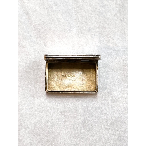 757 - A hallmarked silver vesta box, Birmingham 1953, 39.4gm, length 5cm