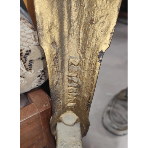 943 - A 19th century Britannia style pub table with a depiction of the head of W.G. Grace, the cricketer, ... 