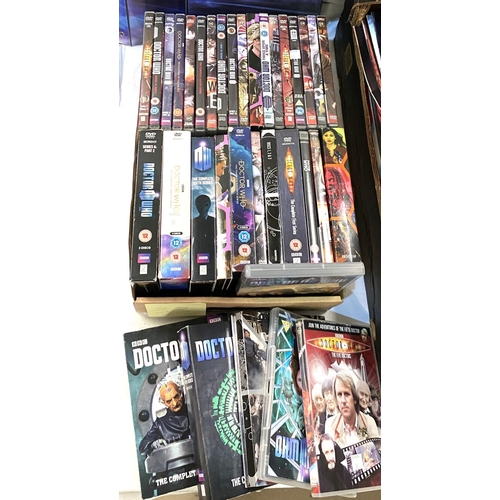 33 - A large collection of approximately 78 Doctor Who magazines, comics and DVD's