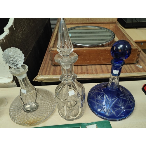 54A - Four decanters and other drinking glasses