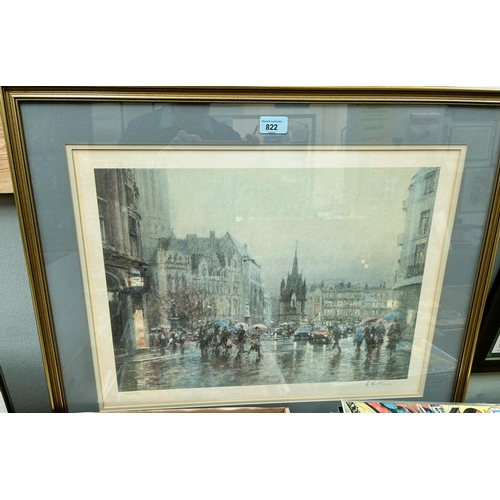 848 - After Bob Richardson, a pencil signed, limited edition print of Albert Square, framed and glazed and... 