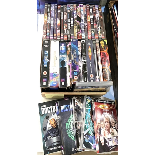 321 - A large collection of approximately 78 Doctor Who magazines, comics and DVD's